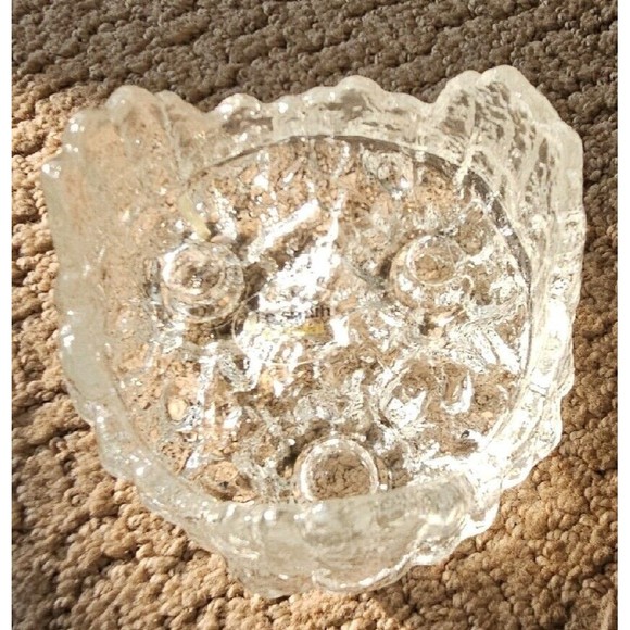 Vintage LE Smith Drama Light Tripod Crystal 2 In 1 Candle Holder Glacier Ice - Picture 1 of 9